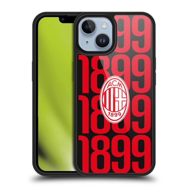 AC Milan Graphics Pattern Gel Armour Case For Apple iPhone 14