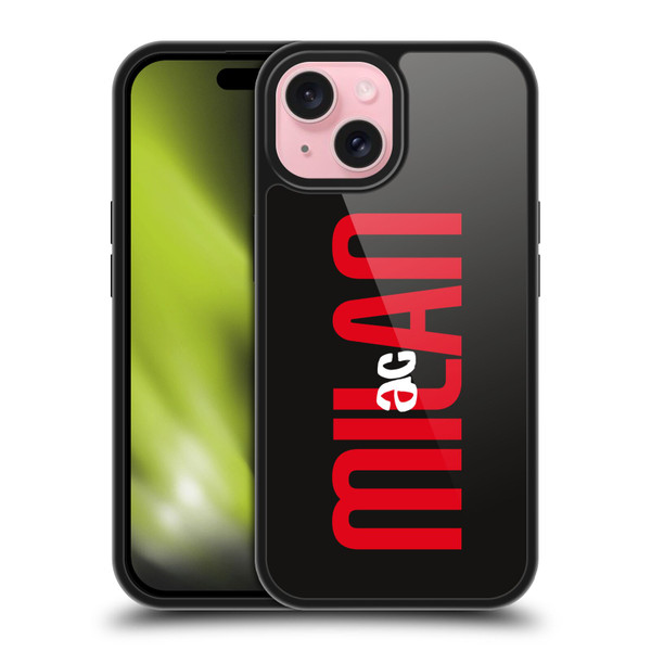 AC Milan Graphics Vertical Typography Gel Armour Case For Apple iPhone 15
