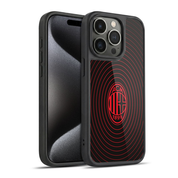 AC Milan Graphics Beat Gel Armour Case For Apple iPhone 15 Pro