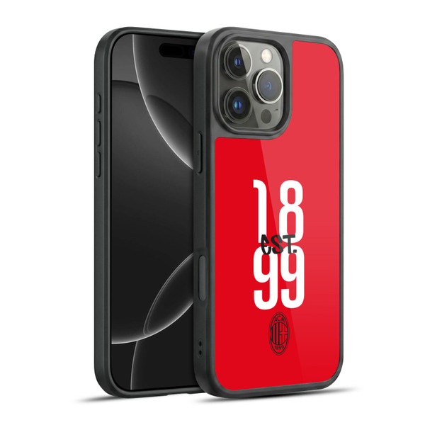 AC Milan Graphics Est. 1899 Gel Armour Case For Apple iPhone 16 Pro Max
