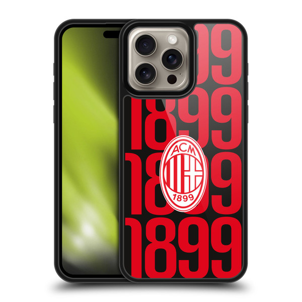 AC Milan Graphics Pattern Gel Armour Case For Apple iPhone 16 Pro Max