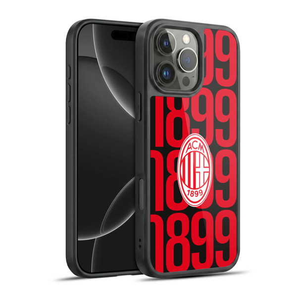 AC Milan Graphics Pattern Gel Armour Case For Apple iPhone 16 Pro Max