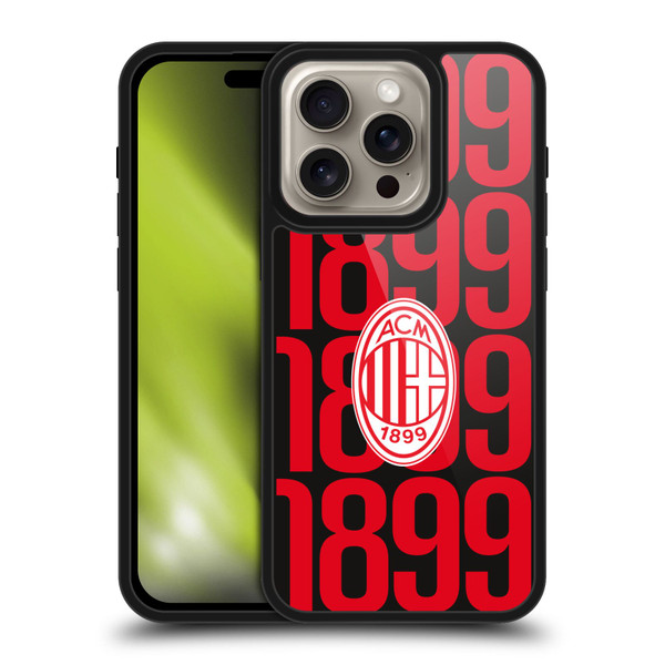 AC Milan Graphics Pattern Gel Armour Case For Apple iPhone 16 Pro