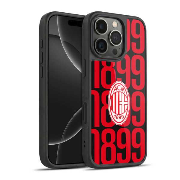 AC Milan Graphics Pattern Gel Armour Case For Apple iPhone 16 Pro