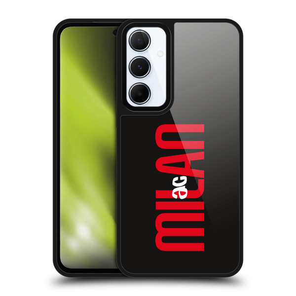 AC Milan Graphics Vertical Typography Gel Armour Case For Samsung Galaxy A55 5G