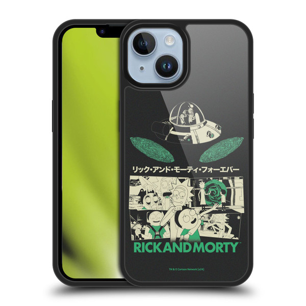 Rick And Morty Duo Graphics Portals Gel Armour Case For Apple iPhone 14