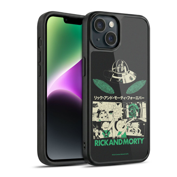 Rick And Morty Duo Graphics Portals Gel Armour Case For Apple iPhone 14