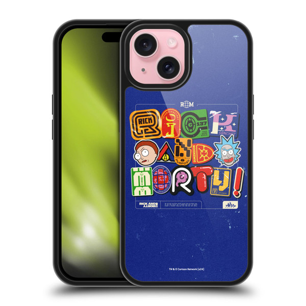 Rick And Morty Duo Graphics Typography Gel Armour Case For Apple iPhone 15