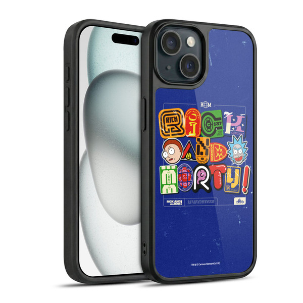 Rick And Morty Duo Graphics Typography Gel Armour Case For Apple iPhone 15