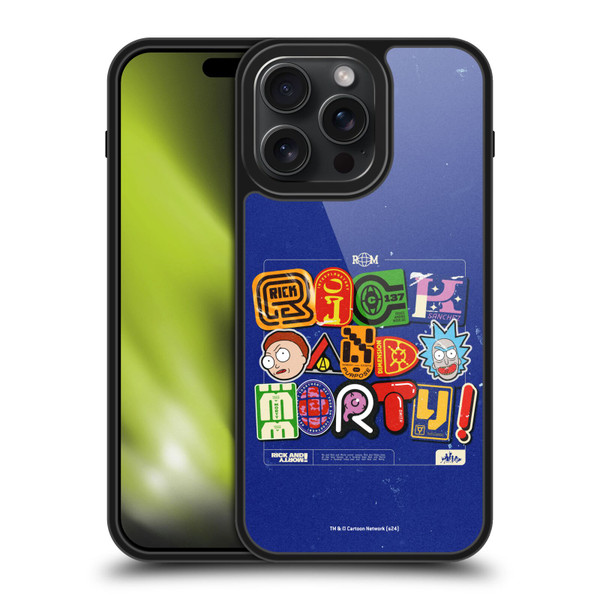Rick And Morty Duo Graphics Typography Gel Armour Case For Apple iPhone 15 Pro Max