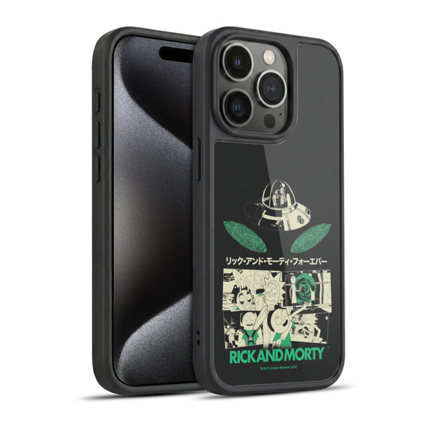 Rick And Morty Duo Graphics Portals Gel Armour Case For Apple iPhone 15 Pro