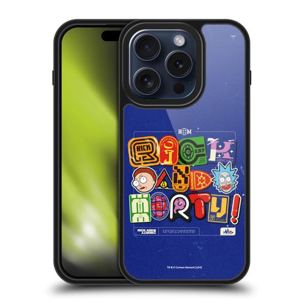 Rick And Morty Duo Graphics Typography Gel Armour Case For Apple iPhone 15 Pro