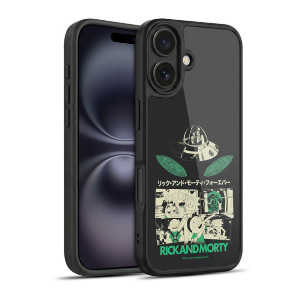 Rick And Morty Duo Graphics Portals Gel Armour Case For Apple iPhone 16