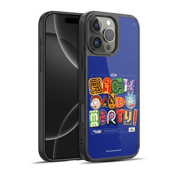 Rick And Morty Duo Graphics Typography Gel Armour Case For Apple iPhone 16 Pro Max