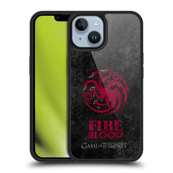 HBO Game of Thrones Dark Distressed Look Sigils Targaryen Gel Armour Case For Apple iPhone 14