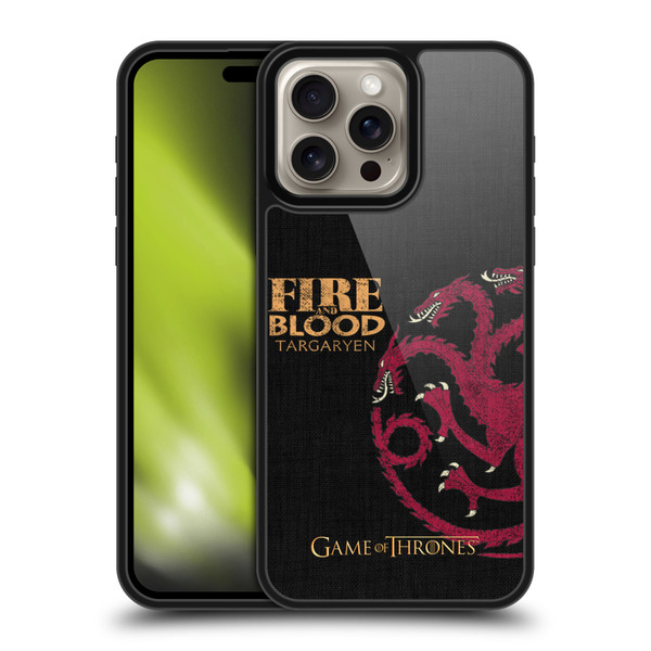 HBO Game of Thrones House Mottos Targaryen Gel Armour Case For Apple iPhone 16 Pro Max