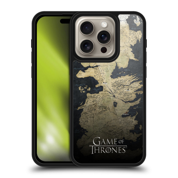 HBO Game of Thrones Key Art Westeros Map Gel Armour Case For Apple iPhone 16 Pro