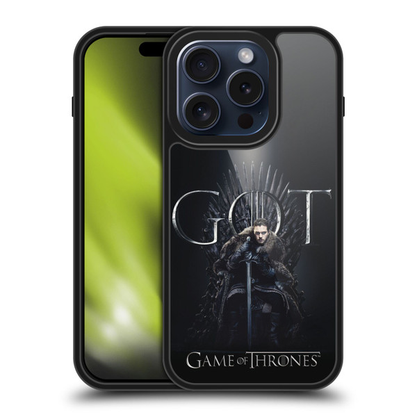 HBO Game of Thrones Season 8 For The Throne 1 Jon Snow Gel Armour Case For Apple iPhone 15 Pro