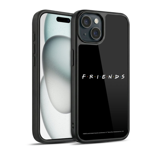 Friends TV Show Logos Black Gel Armour Case For Apple iPhone 15