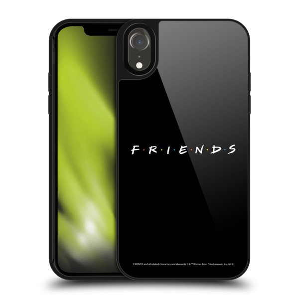 Friends TV Show Logos Black Gel Armour Case For Apple iPhone XR
