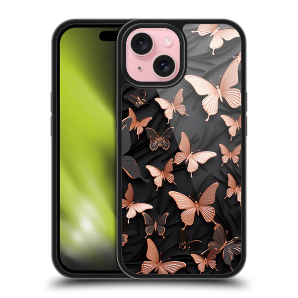 Haroulita Fancy Pattern Butterfly Gel Armour Case For Apple iPhone 15