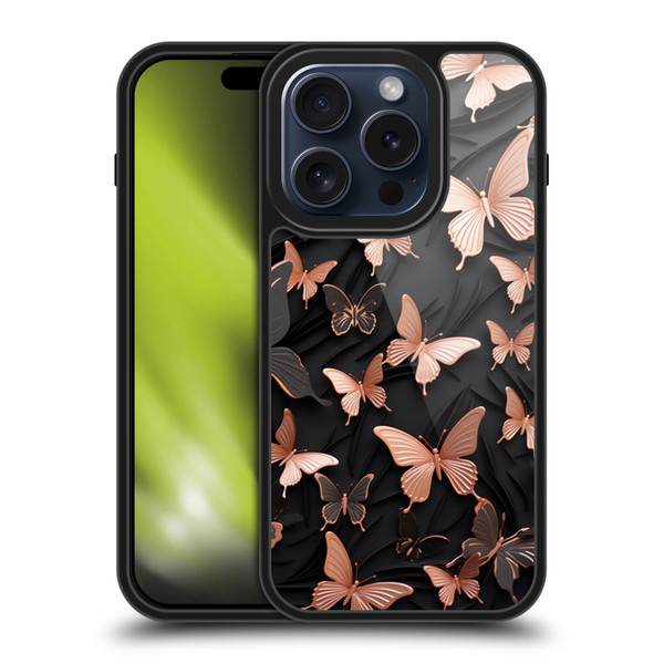 Haroulita Fancy Pattern Butterfly Gel Armour Case For Apple iPhone 15 Pro