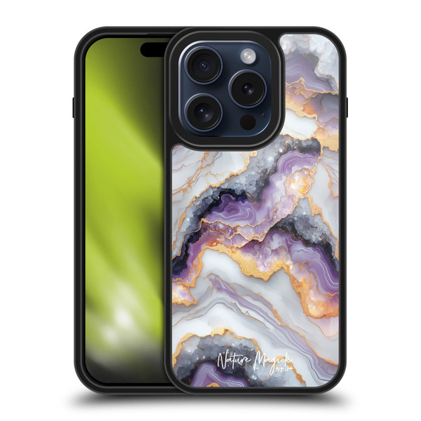 Nature Magick Plum Marble Limpid Gel Armour Case For Apple iPhone 15 Pro