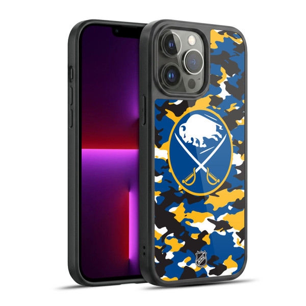 NHL Buffalo Sabres Camouflage Gel Armour Case For Apple iPhone 13 Pro Max
