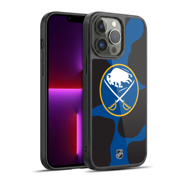 NHL Buffalo Sabres Cow Pattern Gel Armour Case For Apple iPhone 13 Pro Max