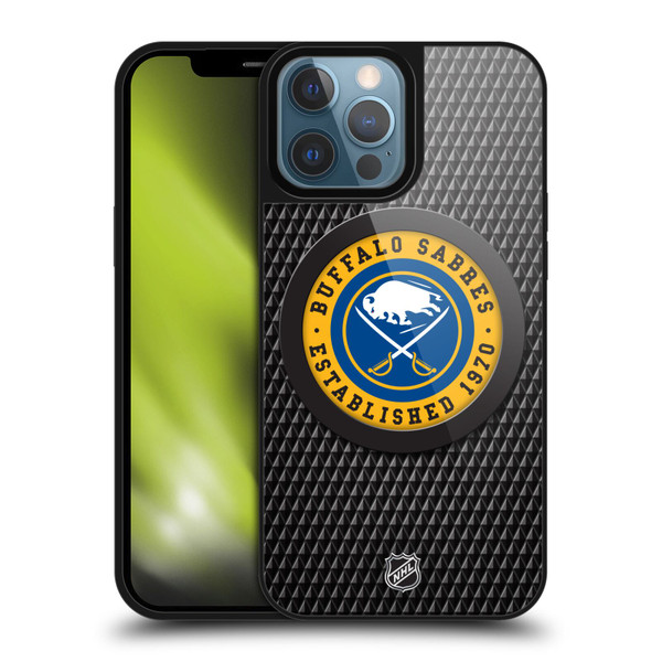NHL Buffalo Sabres Puck Texture Gel Armour Case For Apple iPhone 13 Pro Max