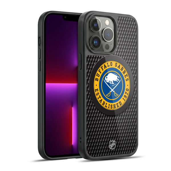 NHL Buffalo Sabres Puck Texture Gel Armour Case For Apple iPhone 13 Pro Max