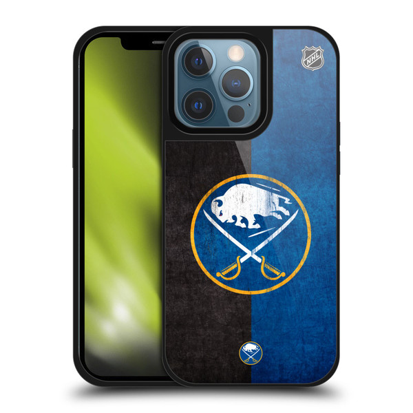 NHL Buffalo Sabres Half Distressed Gel Armour Case For Apple iPhone 13 Pro
