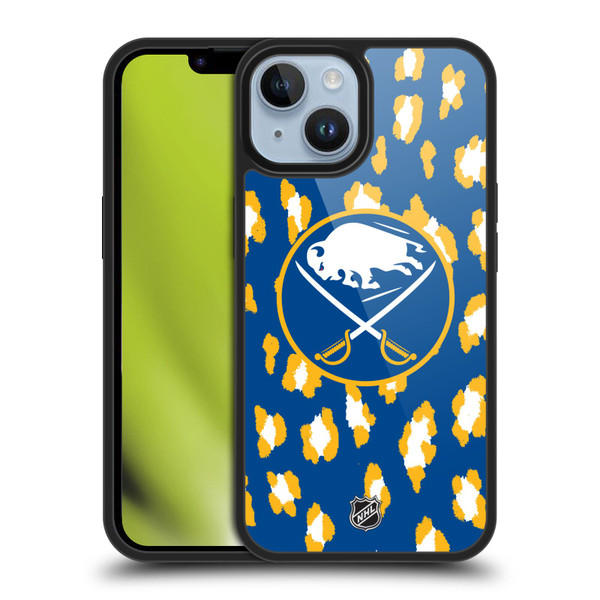 NHL Buffalo Sabres Leopard Pattern Gel Armour Case For Apple iPhone 14