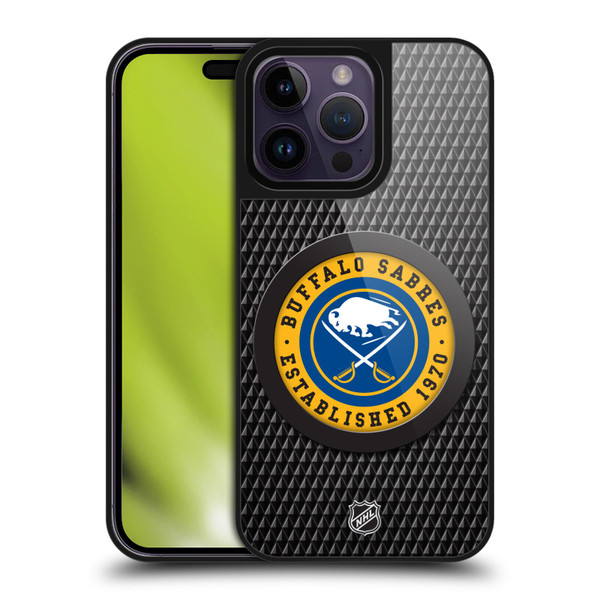 NHL Buffalo Sabres Puck Texture Gel Armour Case For Apple iPhone 14 Pro Max