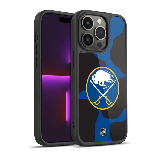 NHL Buffalo Sabres Cow Pattern Gel Armour Case For Apple iPhone 14 Pro