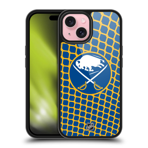 NHL Buffalo Sabres Net Pattern Gel Armour Case For Apple iPhone 15