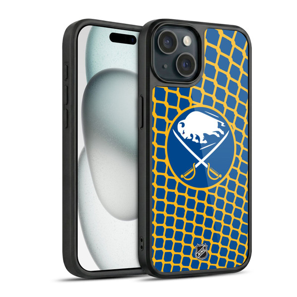 NHL Buffalo Sabres Net Pattern Gel Armour Case For Apple iPhone 15