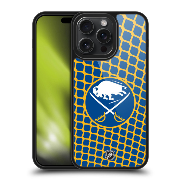 NHL Buffalo Sabres Net Pattern Gel Armour Case For Apple iPhone 15 Pro Max