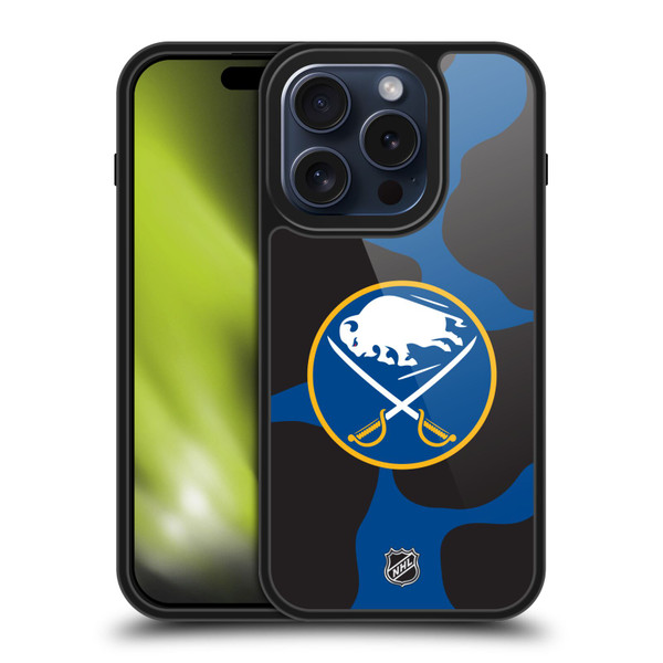 NHL Buffalo Sabres Cow Pattern Gel Armour Case For Apple iPhone 15 Pro