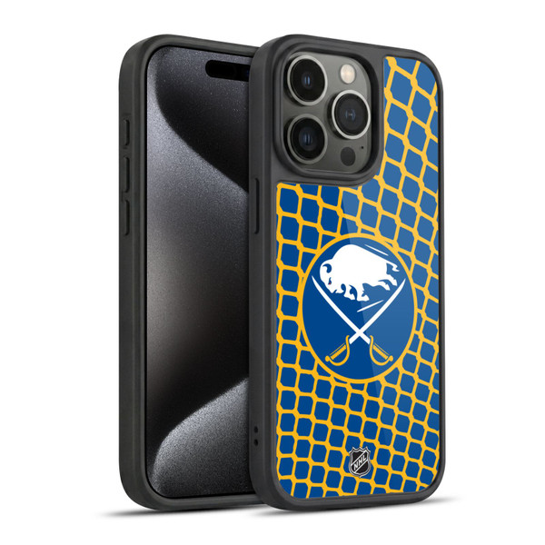 NHL Buffalo Sabres Net Pattern Gel Armour Case For Apple iPhone 15 Pro