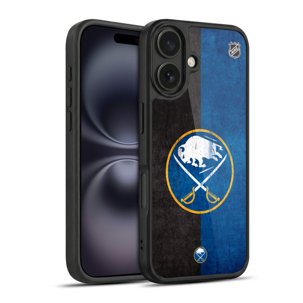 NHL Buffalo Sabres Half Distressed Gel Armour Case For Apple iPhone 16