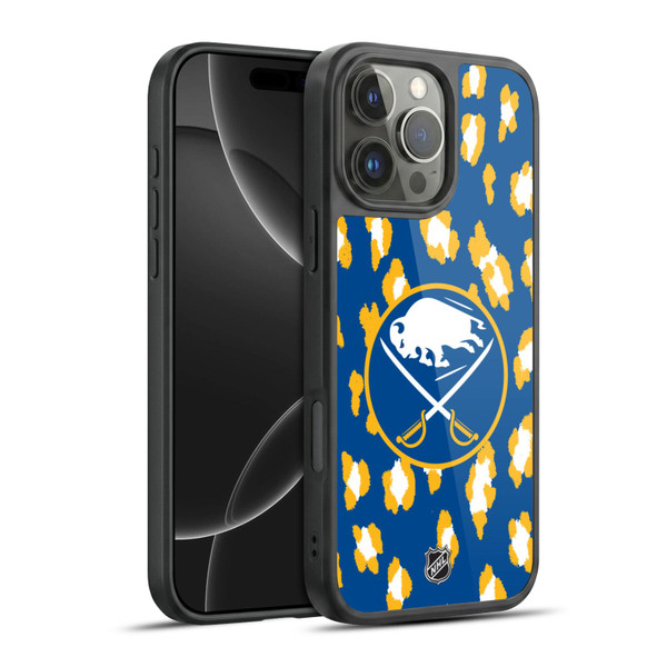 NHL Buffalo Sabres Leopard Pattern Gel Armour Case For Apple iPhone 16 Pro Max