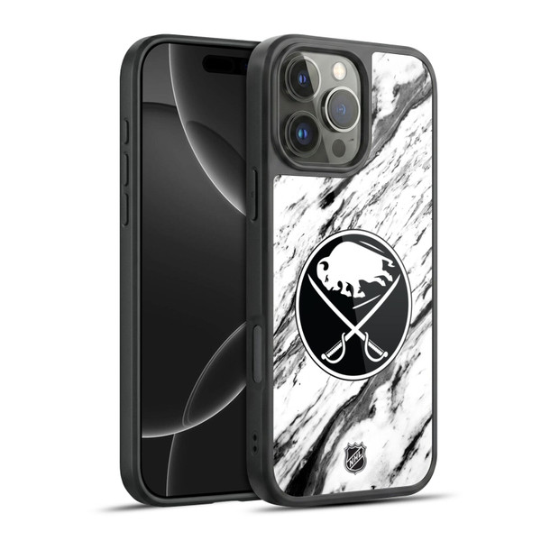 NHL Buffalo Sabres Marble Gel Armour Case For Apple iPhone 16 Pro Max