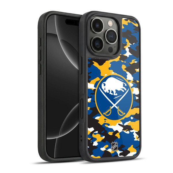 NHL Buffalo Sabres Camouflage Gel Armour Case For Apple iPhone 16 Pro