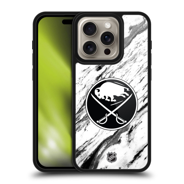 NHL Buffalo Sabres Marble Gel Armour Case For Apple iPhone 16 Pro