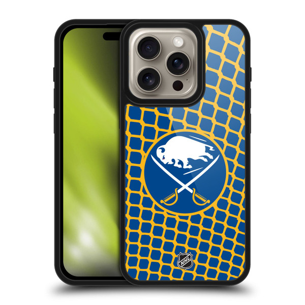 NHL Buffalo Sabres Net Pattern Gel Armour Case For Apple iPhone 16 Pro