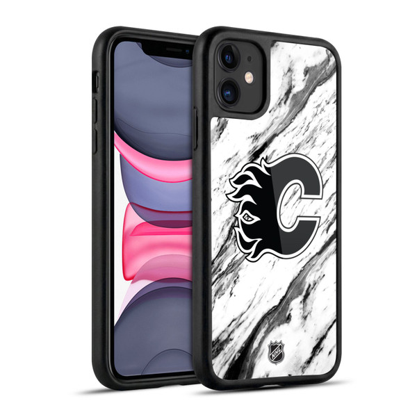 NHL Calgary Flames Marble Gel Armour Case For Apple iPhone 11