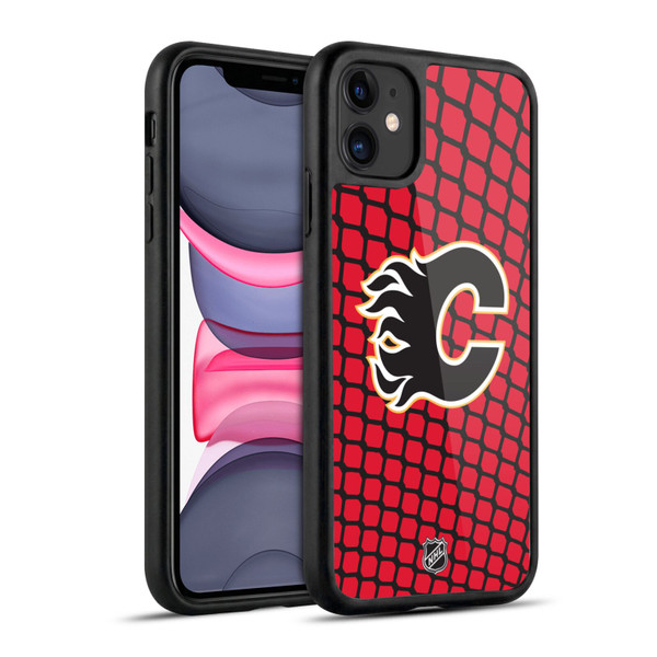 NHL Calgary Flames Net Pattern Gel Armour Case For Apple iPhone 11