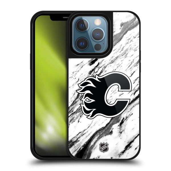 NHL Calgary Flames Marble Gel Armour Case For Apple iPhone 13 Pro
