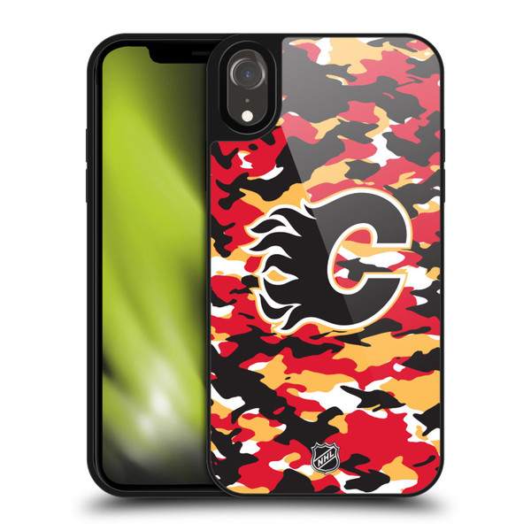 NHL Calgary Flames Camouflage Gel Armour Case For Apple iPhone XR
